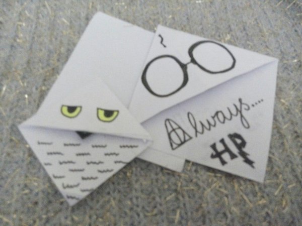 Закладки из Гарри Поттера из бумаги
