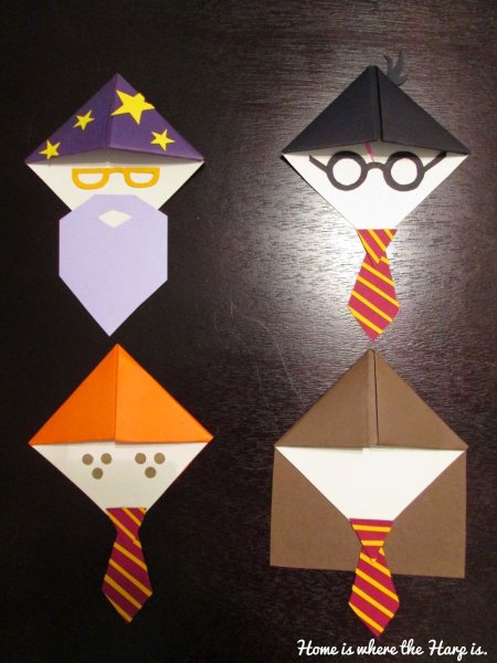 Закладки из бумаги Гарри Поттер