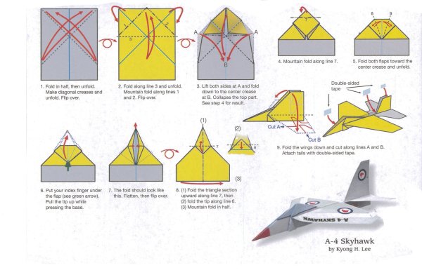 Пошаговая инструкция самолетика из бумаги для детей