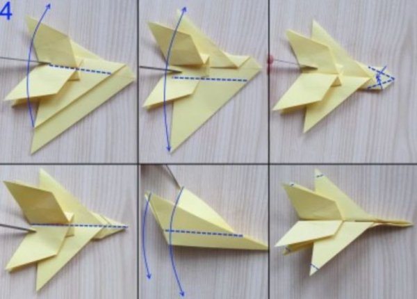 Оригами истребитель f15 из бумаги