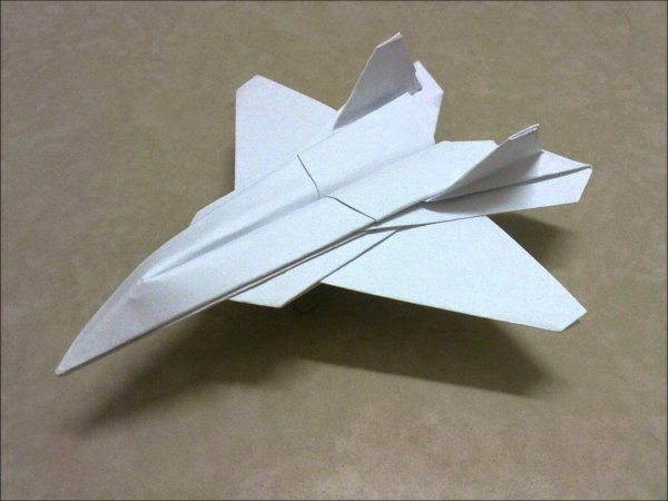 Оригами самолёт истребитель ф16