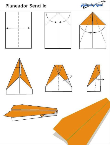 Как делается самолётик из бумаги простой