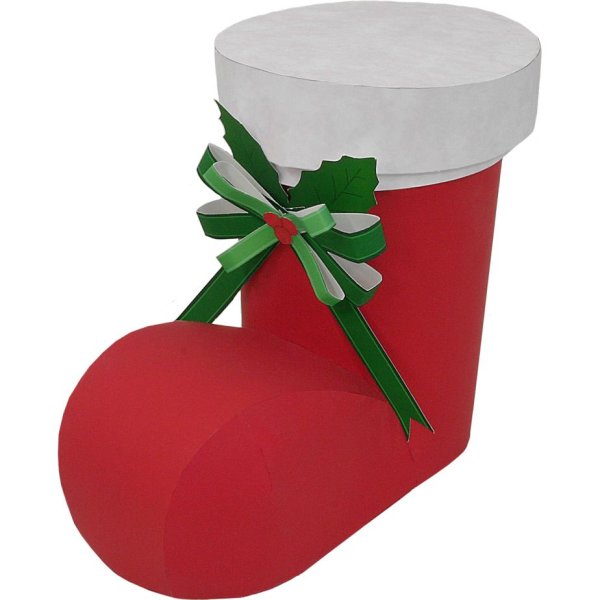 Рождественский носок для подарков из бумаги