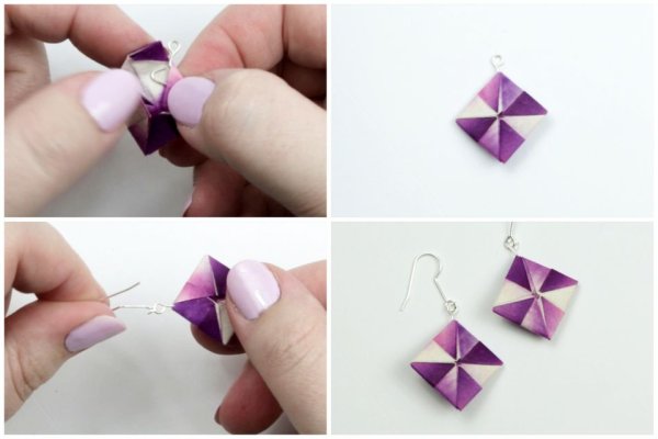 Оригами серёжки