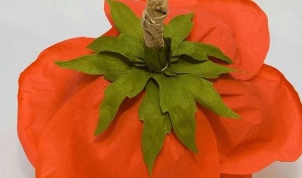 Шляпки цветы из гофрированной бумаги