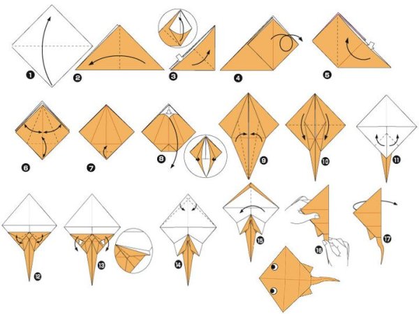 Оригами электрический Скат