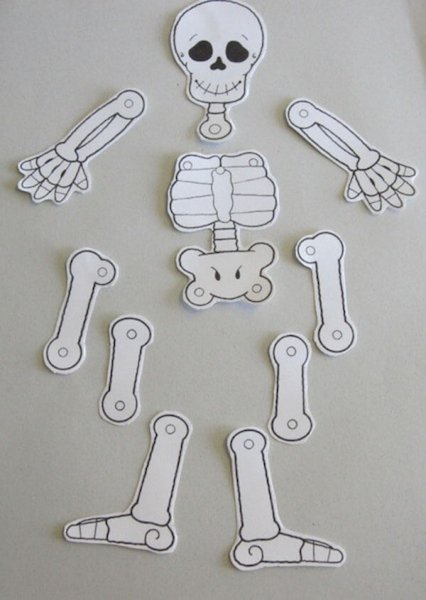 Скелет марионетка из бумаги