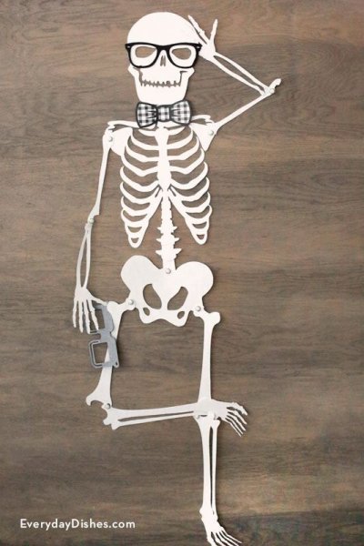 Бумажный скелет для Хэллоуина