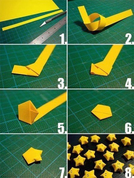 Оригами Звездочка из бумаги объемная