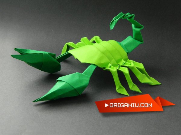 Оригами из бумаги Скорпион