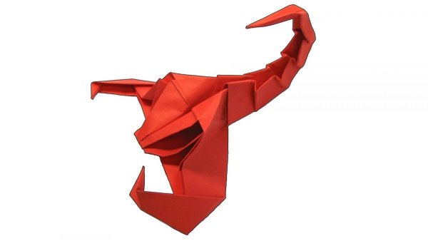 Оригами Скорпион из бумаги для детей