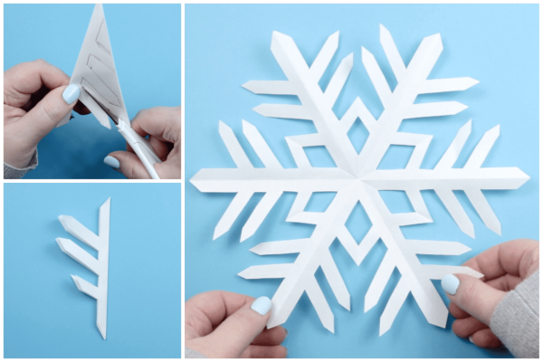 Красивые снежинки из бумаги объемные