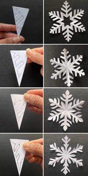 Необычные снежинки из бумаги