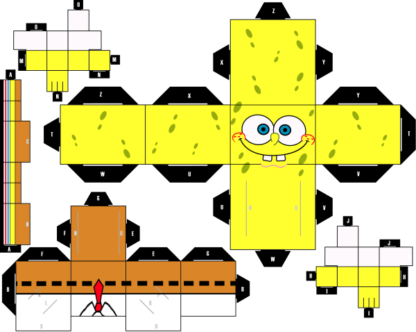 Паперкрафт Спанч Боб