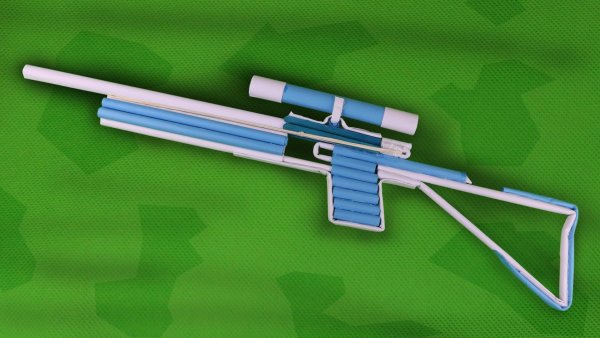 Оригами оружие снайперская винтовка