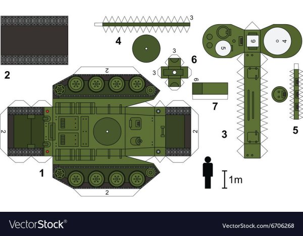 Схема паперкрафт танк т34