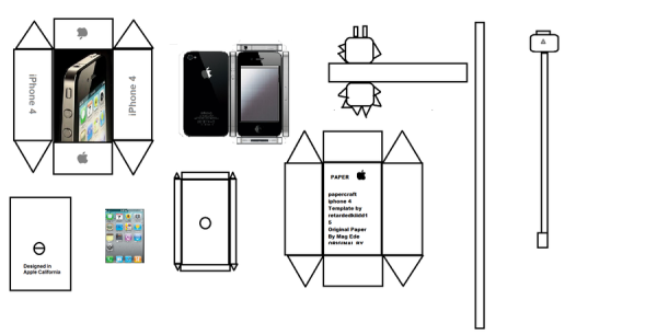 Айфон 13 схема для собирания из бумаги