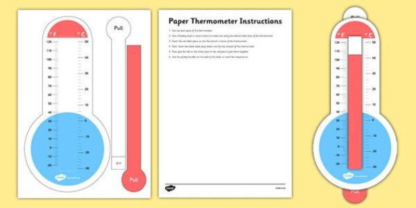 Термометр из картона