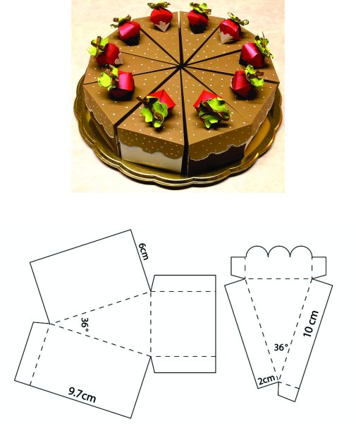 Коробочки для бумажного торта