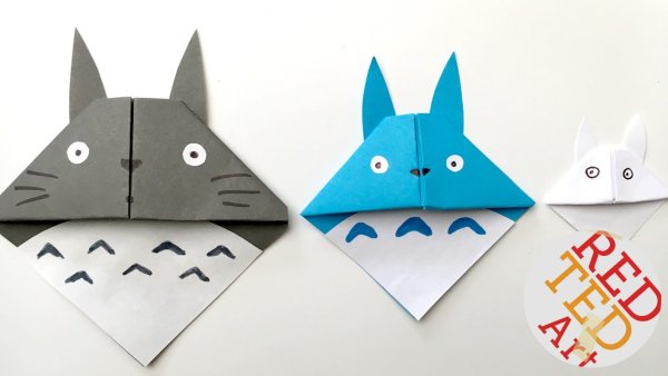 Оригами Тоторо из бумаги