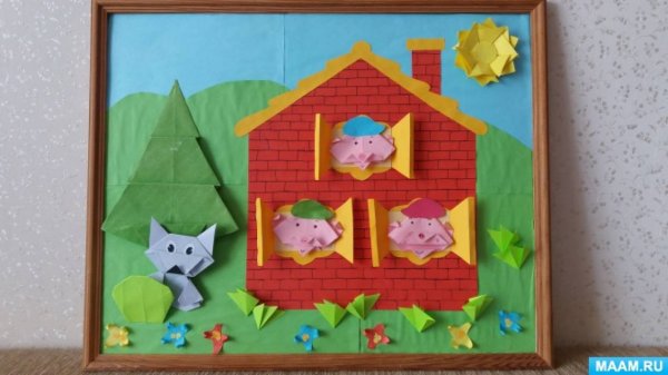 Панно из оригами для детей