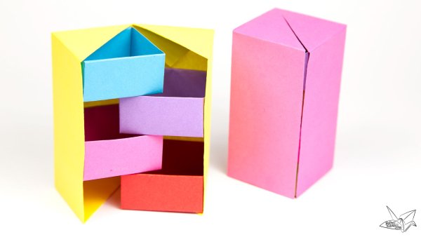 Оригами коробки Stepper Box