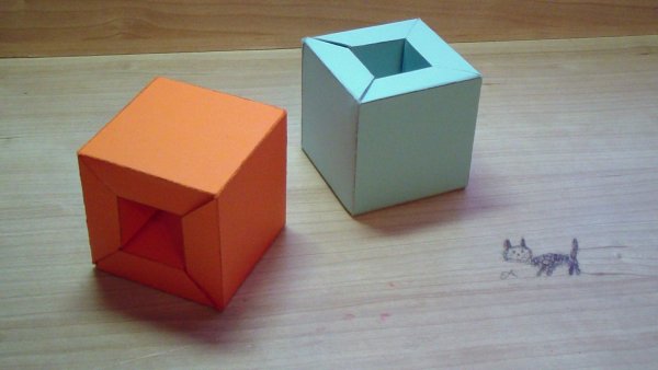 Кубик из бумаги без клея