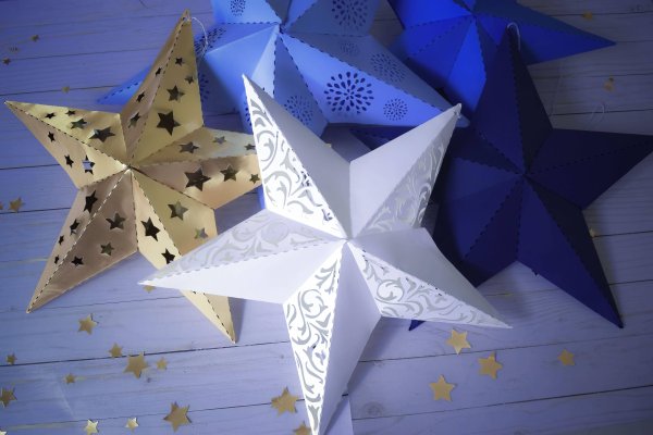 Оригами звезда на елку