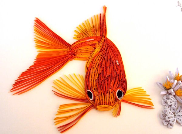 Квиллинг Золотая рыбка