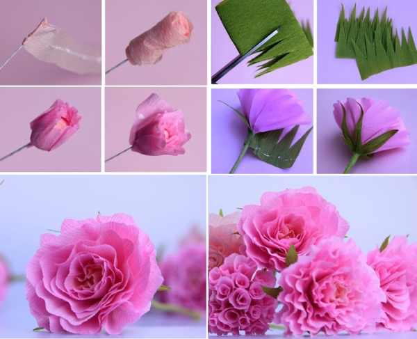 Поделки из гофрированной бумаги цветочки