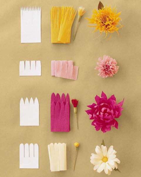 Поделки из гофрированной бумаги цветы