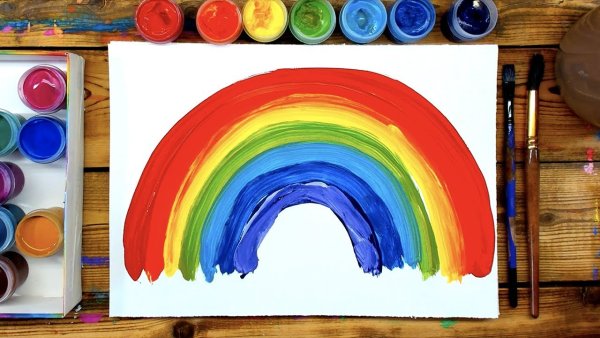 Рисунки красками для детей