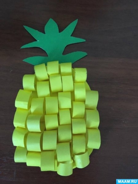 Поделка ананас из бумаги для детей