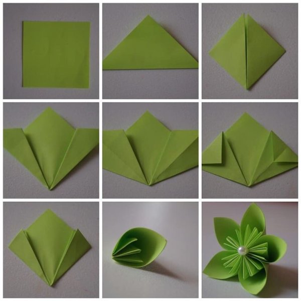 Красивые цветы оригами