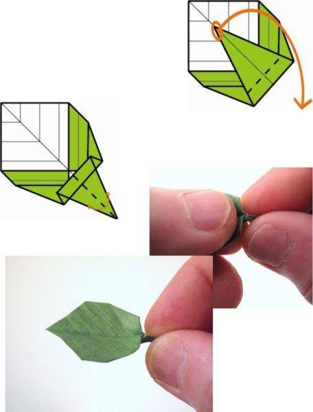 Лист дерева оригами