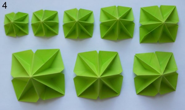 Елочка оригами из бумаги