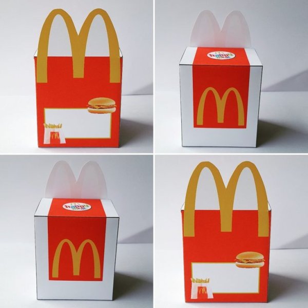 Коробка макдональдс из бумаги