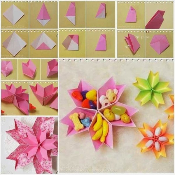 Поделка оригами цветок