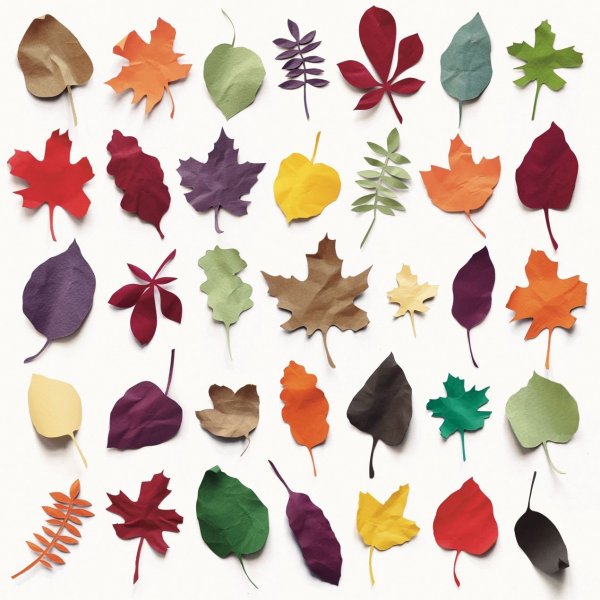 Осенний листик из цветной бумаги