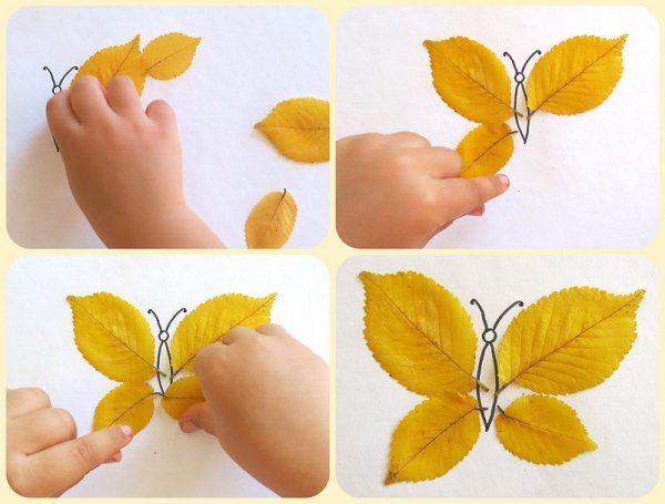 Поделки из листьев для малышей