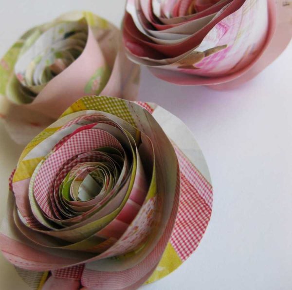 Цветы из оберточной бумаги