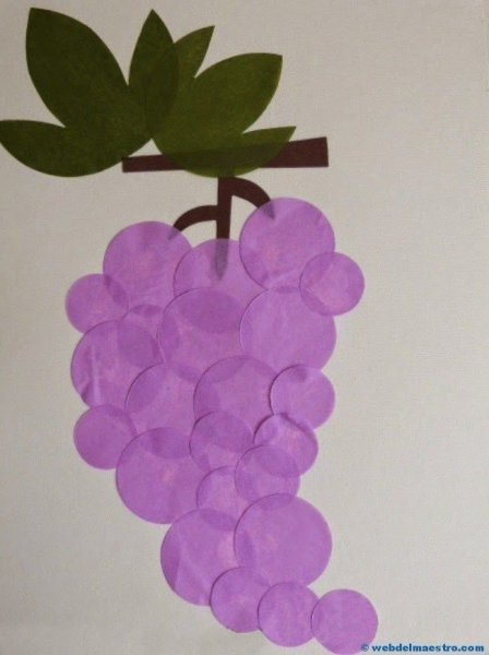 Объемная аппликация виноград