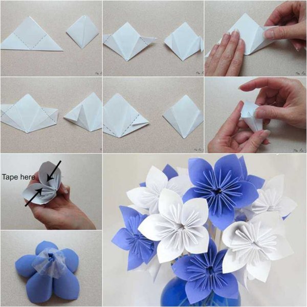 Красивые цветы из бумаги