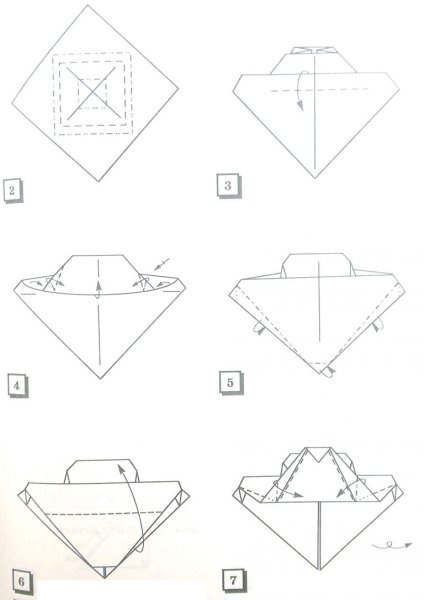 Оригами танк из бумаги а4