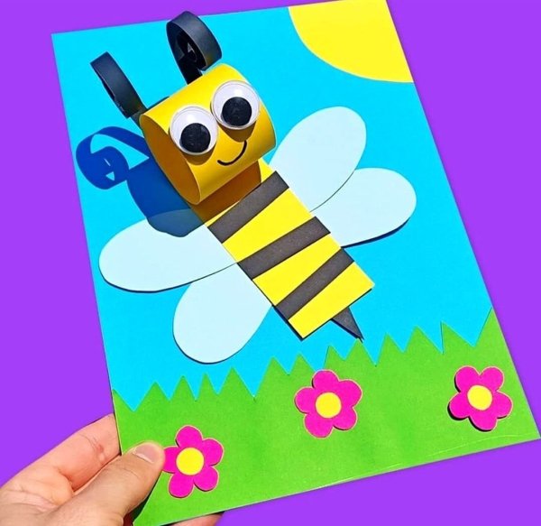 Аппликация из цветной бумаги для детей