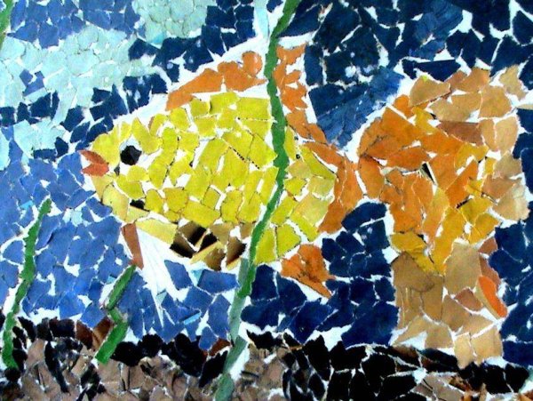 Обрывная мозаика сказка Золотая рыбка
