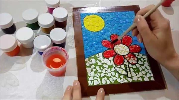Яичная мозаика для детей