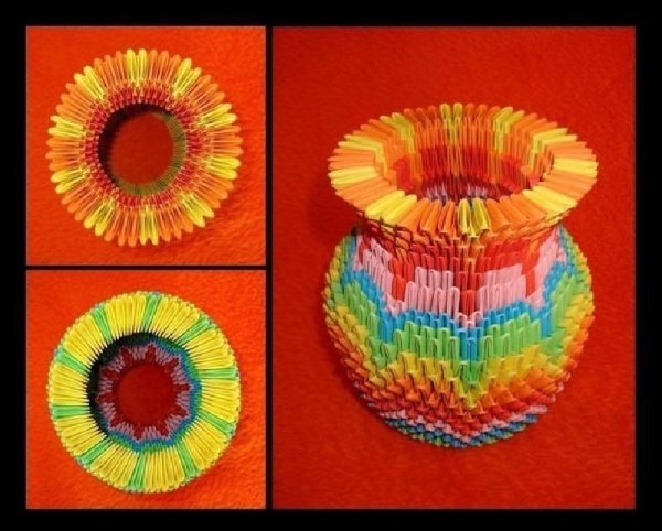 Модульное оригами вазы