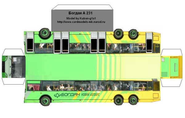 МАЗ 206 автобус развёртка