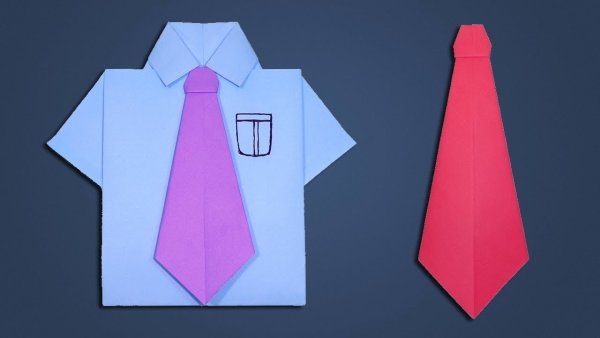 Оригами галстук для папы